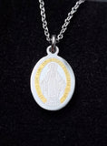 NECKLACE - 'OUR LADY OF GRACES' (1S) S/S GOLD&SILVER MIRACULOUS MEDAL (S/S CABLE-CHAIN) SSB317