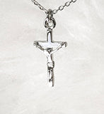 NECKLACE - 'LORD OF LORDS' BAPTISM / 1st COMMUNION GIFT CATHOLIC CRUCIFIX NECKLACE N385AA (MATTHEW 28:18-20)