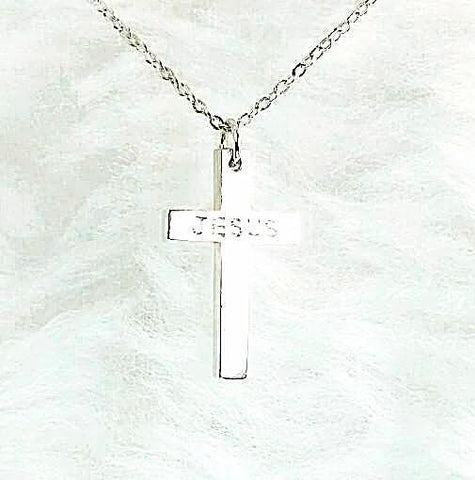 Necklace - 'Name Above All Names' JESUS-CROSS pendant necklace N531 (Philippians 2:9)