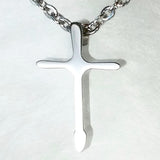 Necklaces - 'JEHOVAH JIREH' Stainless Steel Cross pendant necklace SSB245 (PHIL 4:19)