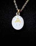 NECKLACE - 'OUR LADY OF GRACES (G)' S/S GOLD&SILVER MIRACULOUS MEDAL (S/S GOLD CABLE-CHAIN) SSB290A