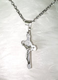NECKLACE - 'ST BENEDICT CRUCIFIX (S)' STAINLESS STEEL ST BENEDICT CRUCIFIX NECKLACE SSB292A