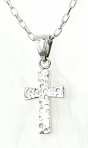 Necklace - 'Transformed Life' Gent's S/Steel CROSS pendant necklace SSB125A (Romans 12:2)